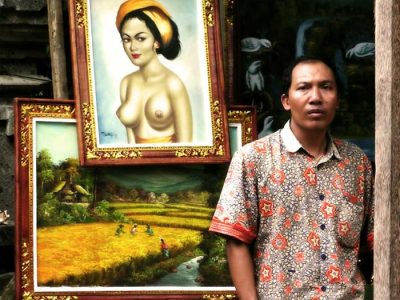 Shop for local artwork at Sukawati Market