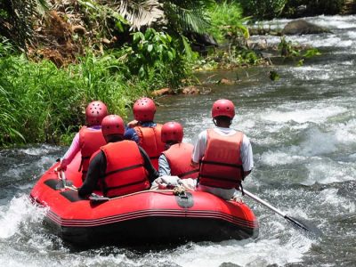 Try whitewater rafting at Ayung River